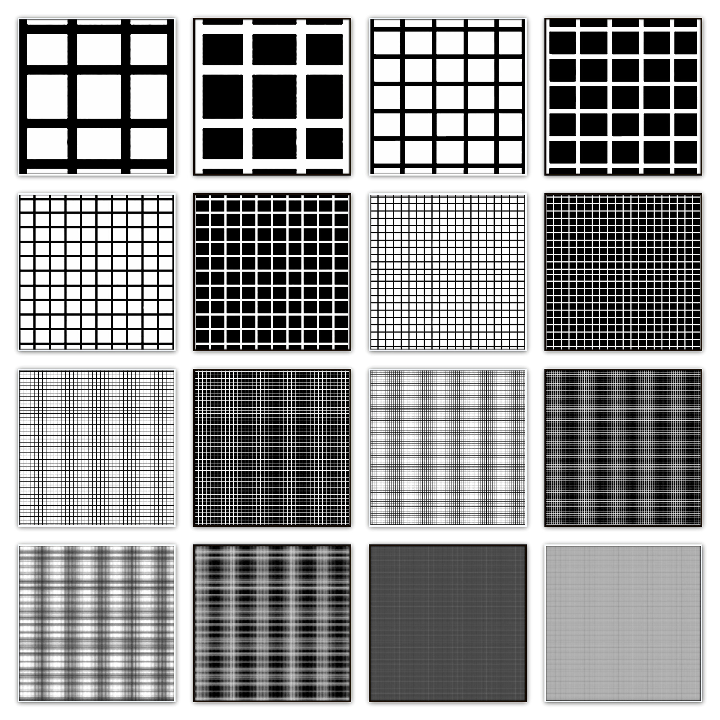 Grille II # 2025.10 - Variation 16 Modul (positiv / negativ) - © Diana Hommel