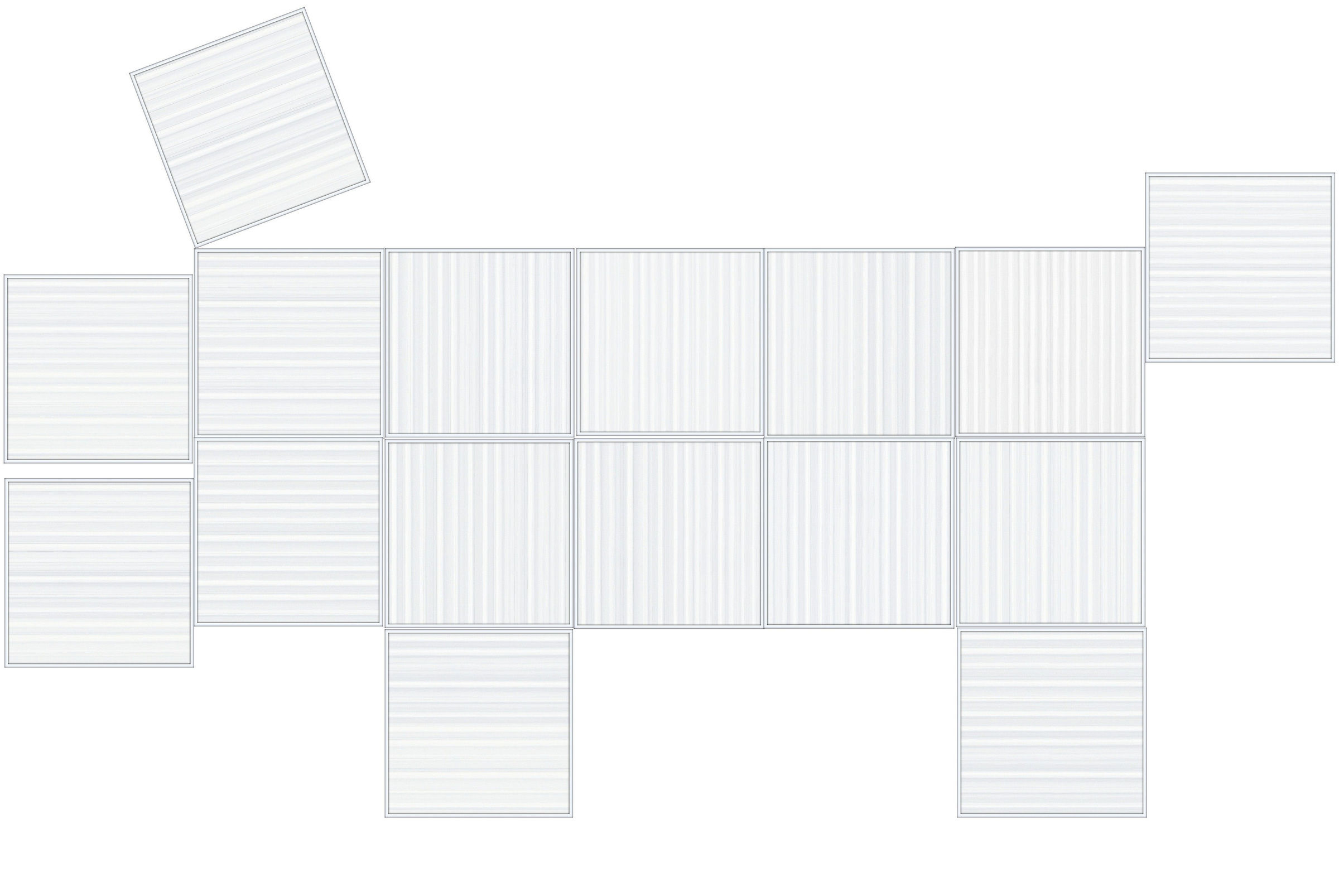 Clôture de Chantier, blanc # 2025.11 - Variation 16 Module - © Diana Hommel