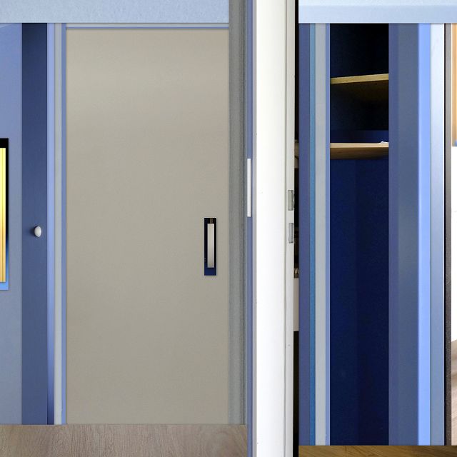 ABSTRAKTE NACHBILDUNG - Eingang und Garderobe Zimmer 221 Ibis Styles, Regensburg # 2025.10 - © Diana Hommel